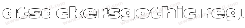 atsackersgothic regu字体转换